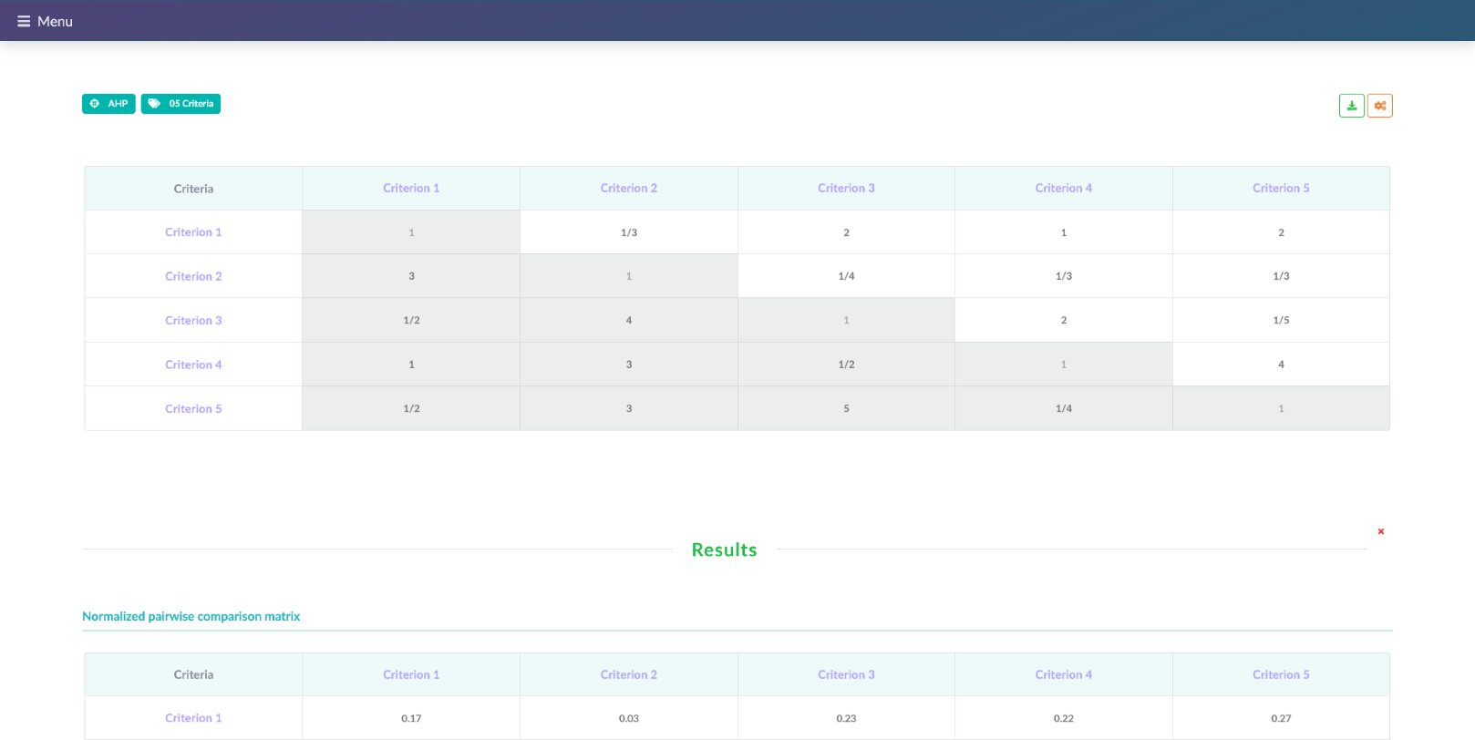 MCDM Multi Criteria Decision Making software image